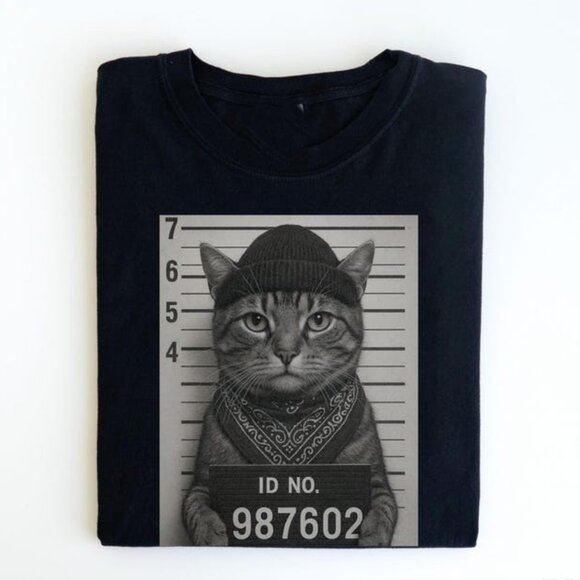 Tops - Funny Cat Gang Vintage Shirt,Funny Cat Meme Shirt
